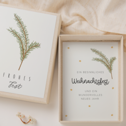 Caja de regalo de Navidad - Caja de regalo de dinero "Tannenzweig"