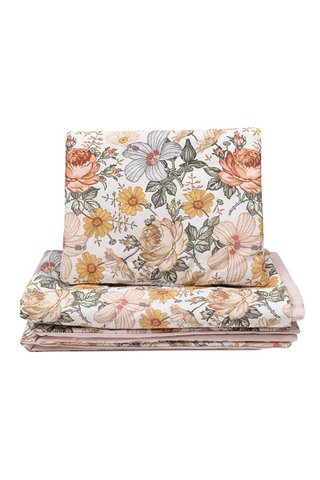 EMILY FLOWERS baby stroller bedding, 100% cotton