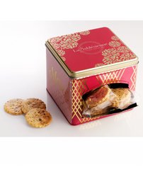 Shortbread cookies with chocolate chips - “La scintillante” metal dispenser box 300g