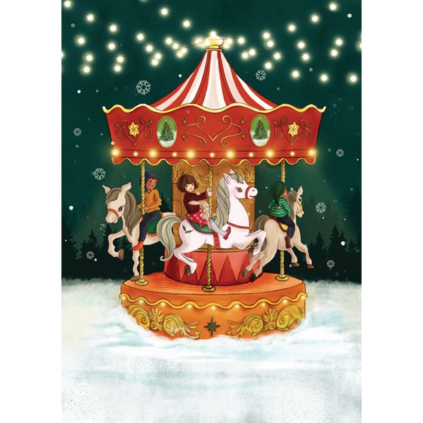 Postcard Christmas Carousel