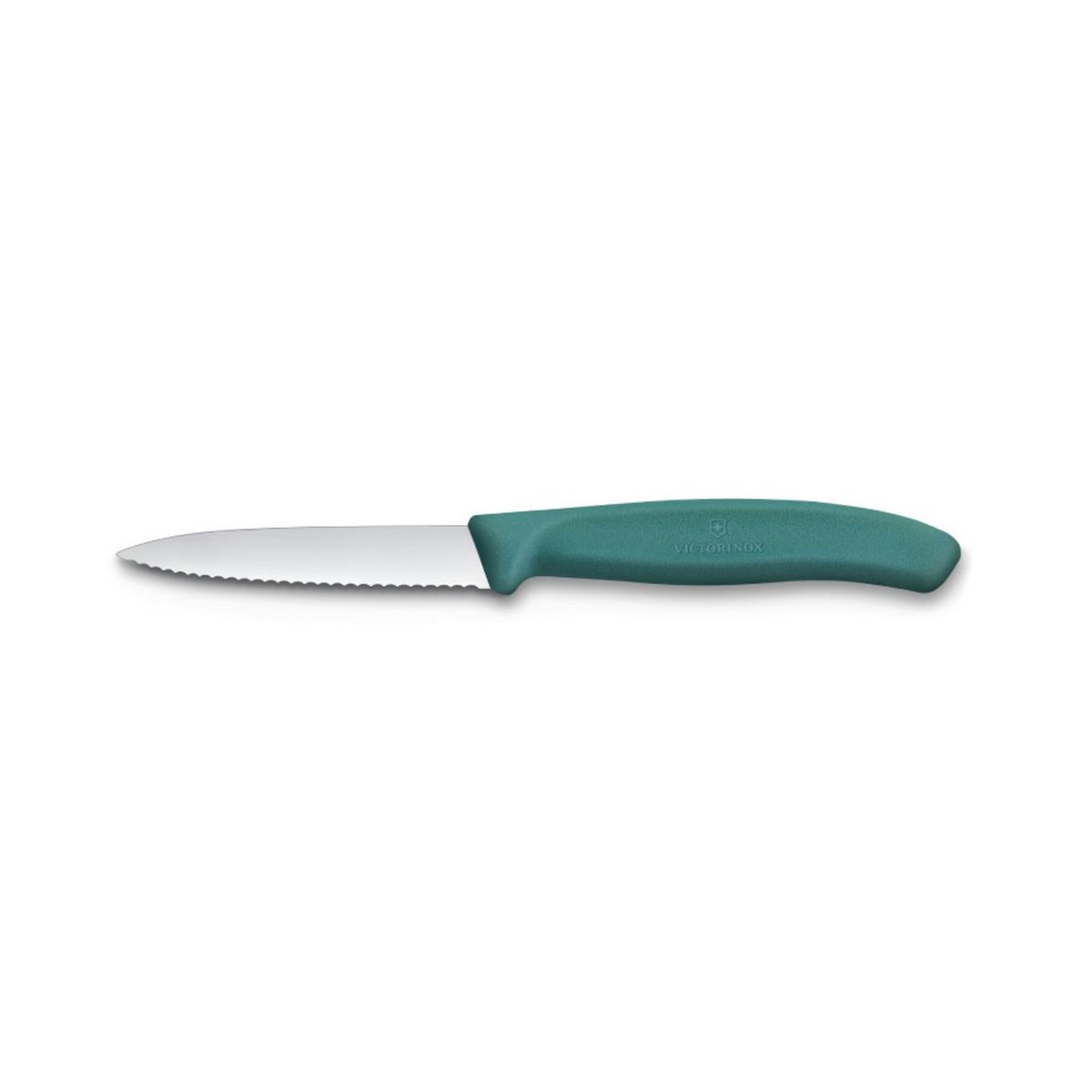 Victorinox Couteau d'office vert dentelé 8cm