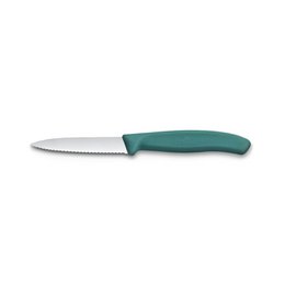 Victorinox Cuchillo mondador verde dentado 8cm