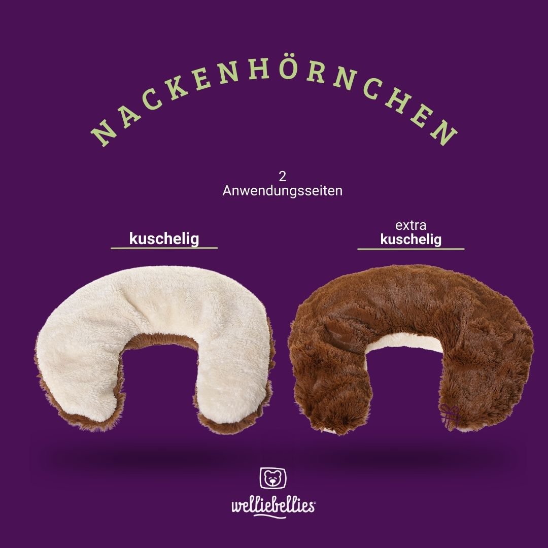 Pluche nekkussen met biologische gierstvulling en ontspannende gezondheidskruiden