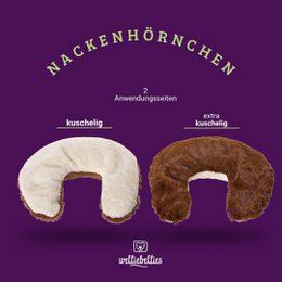 Pluche nekkussen met biologische gierstvulling en ontspannende gezondheidskruiden