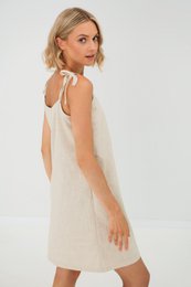 COAST – Ärmelloses Unterkleid aus Leinen mit Taschen