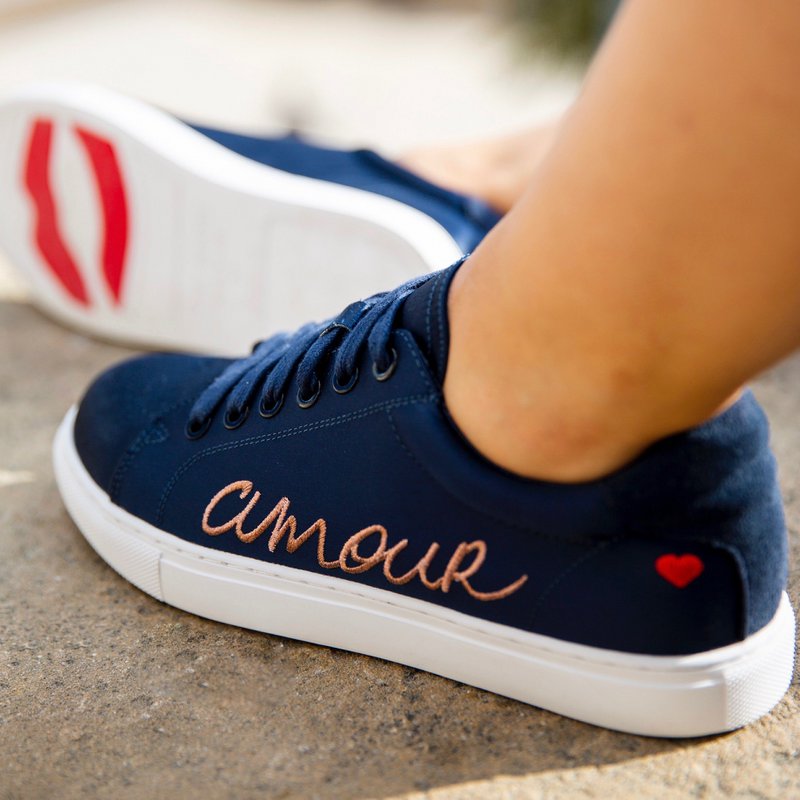 Simone Satin Amour-Bleu Marine