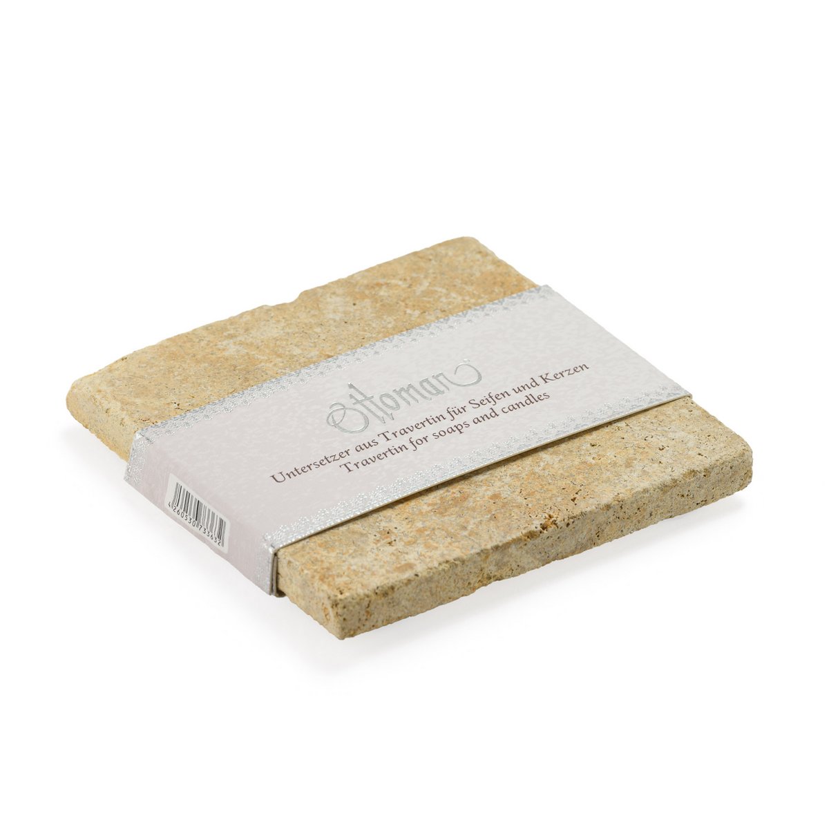 Hausart Olivenseife grün 200 g + Travertin Set