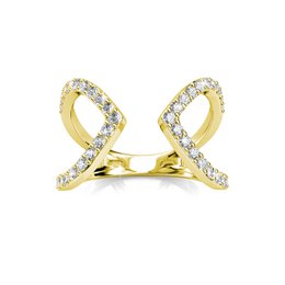Aurora Ring - Guld og krystal