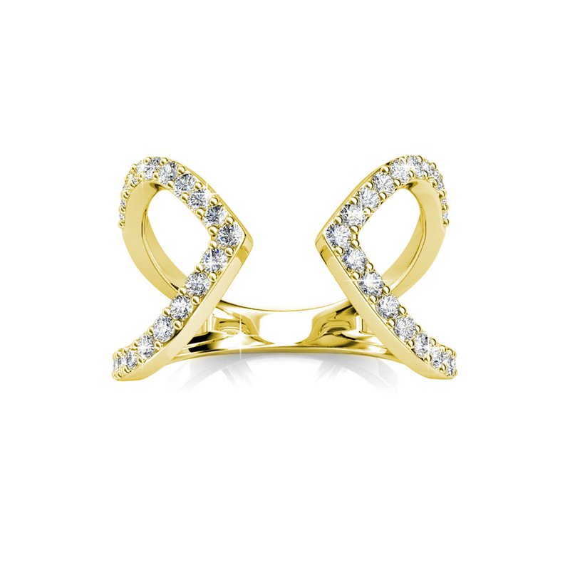 Aurora Ring - Guld og krystal