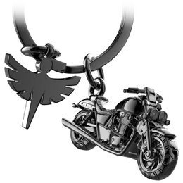 Motorsleutelhanger "Chopper" met beschermengel - geluksgel voor motorrijders en chopperfans
