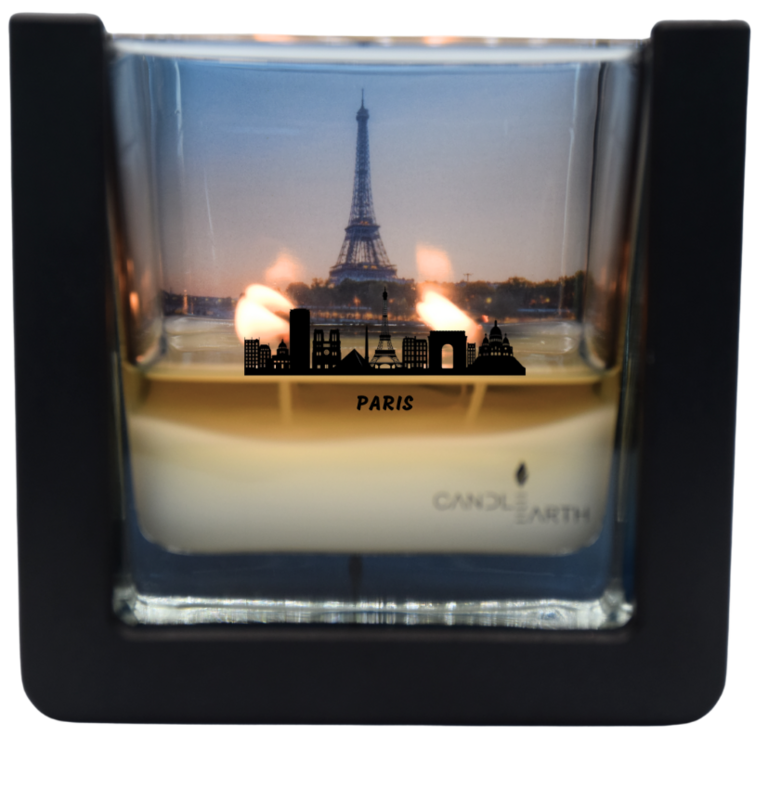 Vela perfumada sorpresa - Ciudades - París - 235 gr de cera vegana con manteca de karité