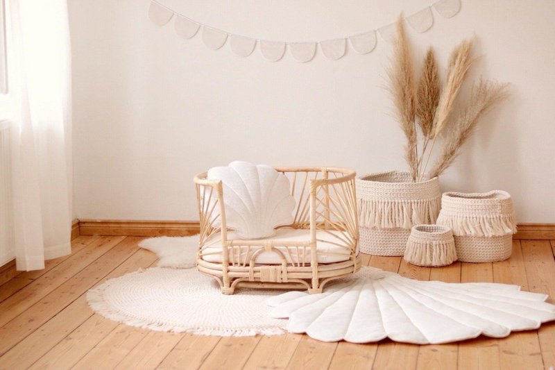 Guirlande Velours « White Pearl » avec Demi Lunes