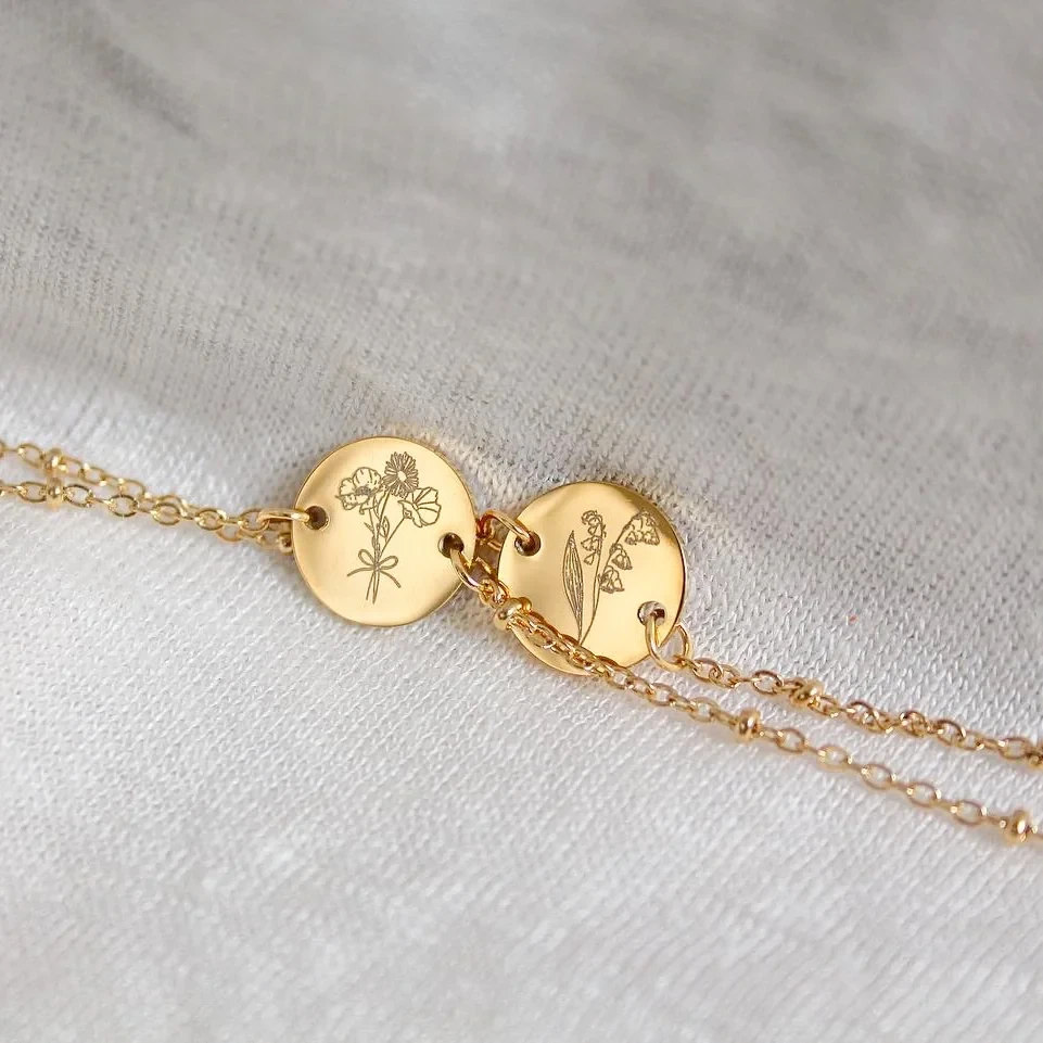 Pulsera Flor de Nacimiento - Oro (se puede pedir por mes)