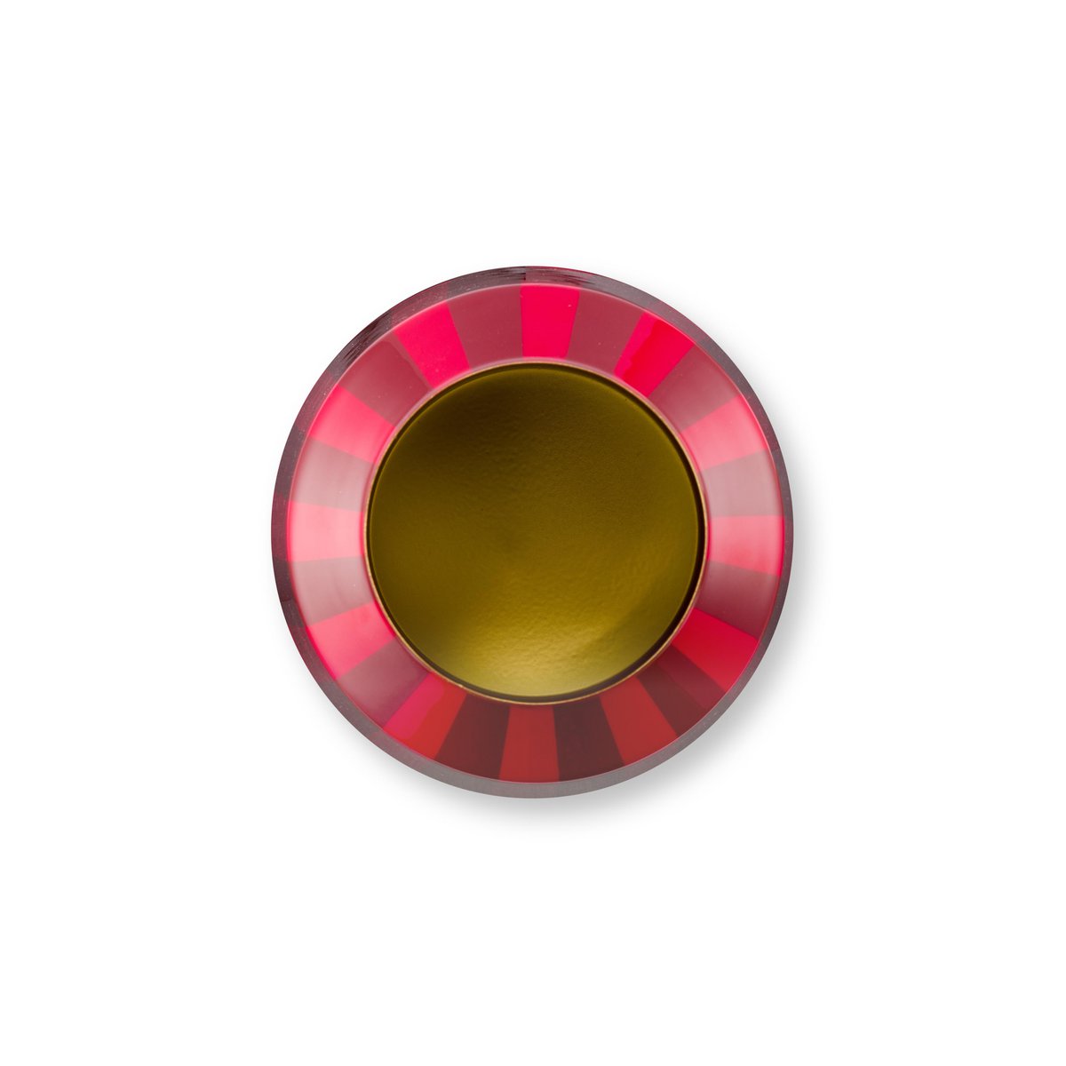 Vase Metal Stripes Dark Red 24x29cm
