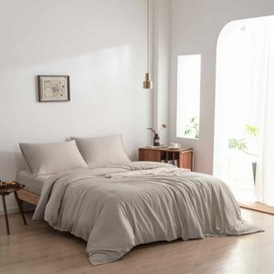 Beige bamboo duvet cover Premium - 400TC Tanboocel - 100% bamboo - Soft Taupe