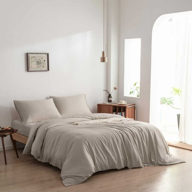 Beige bamboo duvet cover Premium - 400TC Tanboocel - 100% bamboo - Soft Taupe