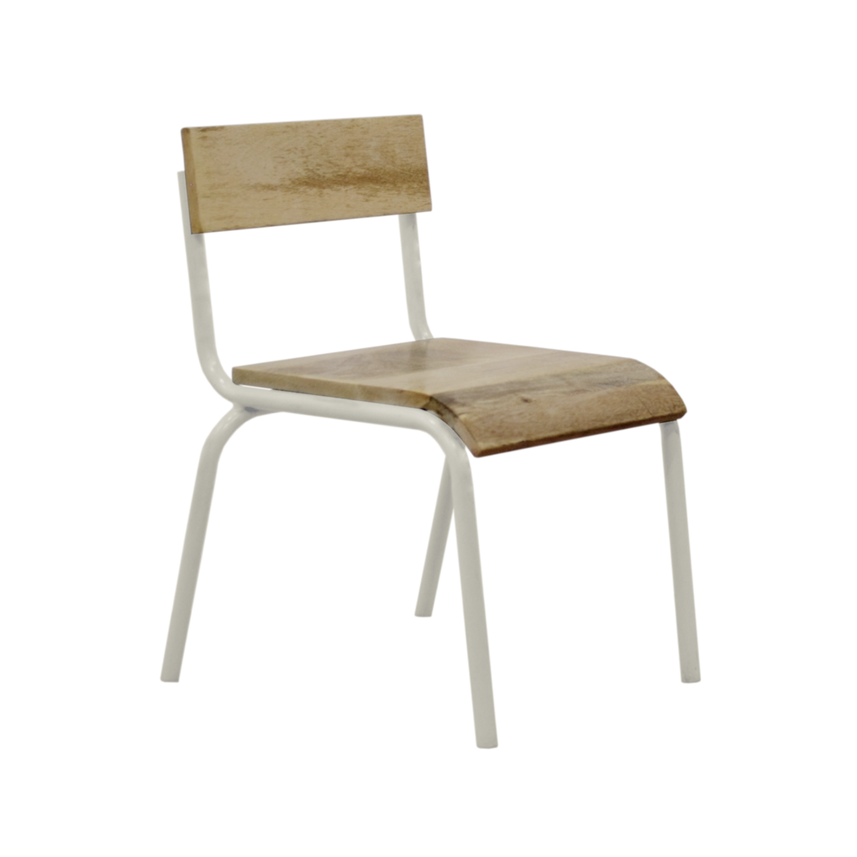 Original white wood-metal chair (set of 2)