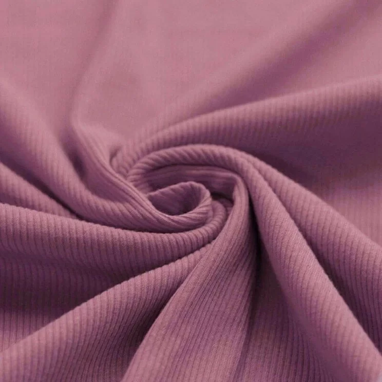 Ruffle Longsleeve Rib Jersey Oud Lilac