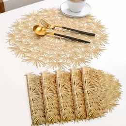 Manteles individuales | Mesa PVC Resistente al Calor Redonda | Juego de 6