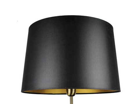 Lampshade fabric black / inside gold 40/33/25 cm