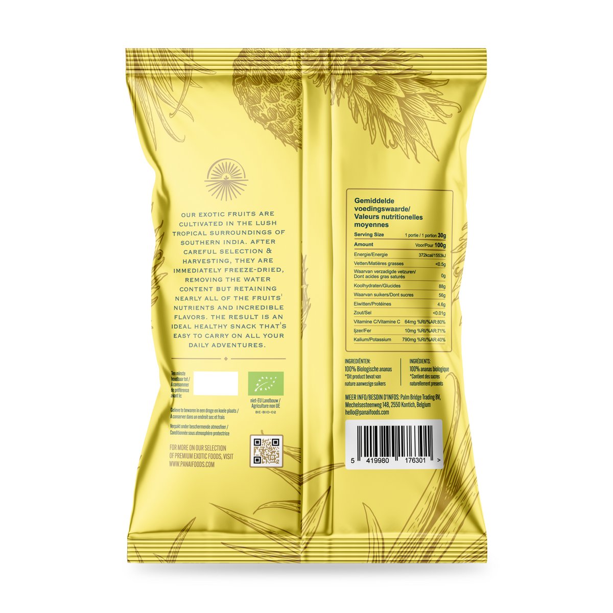 Panai Organic Freeze-dried Pineapple Crisps