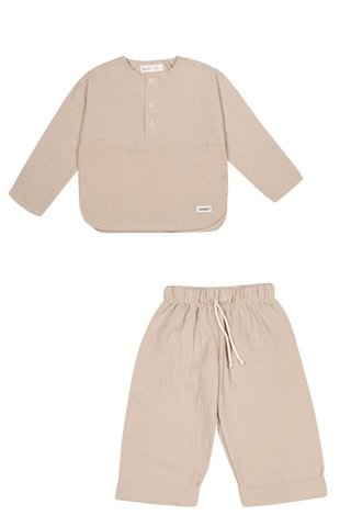 DANTE BEIGE blouse en korte broek voor een jongen
