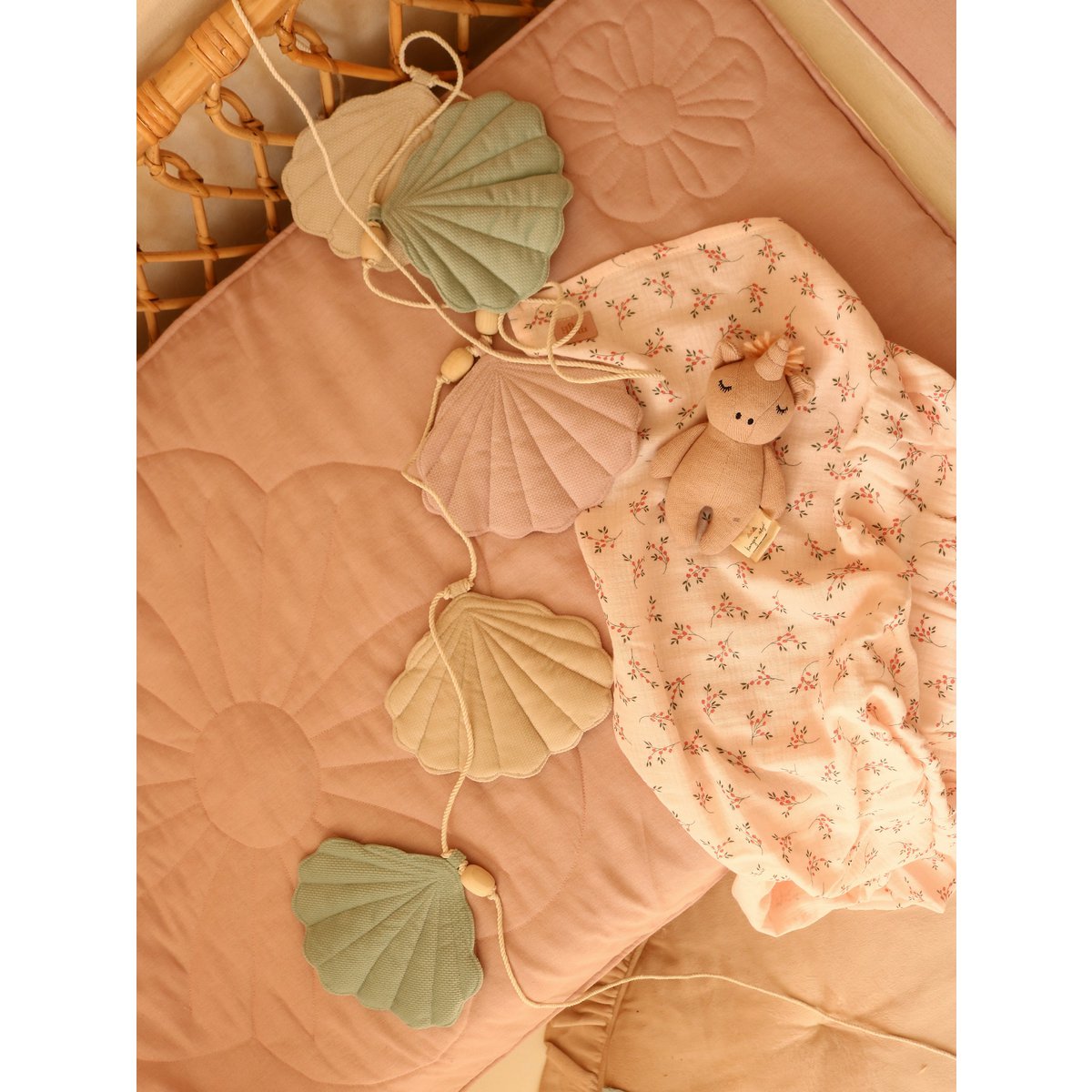 Bettwäsche-Set Bloom aus Leinen "Puderrosa" Große Größe