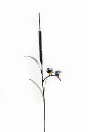 ZIMBA-ARTS METALEN PAAR PAAR MEES OP CATTAIL