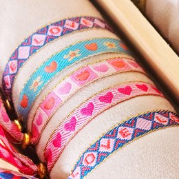Lint armbandje Love diamond