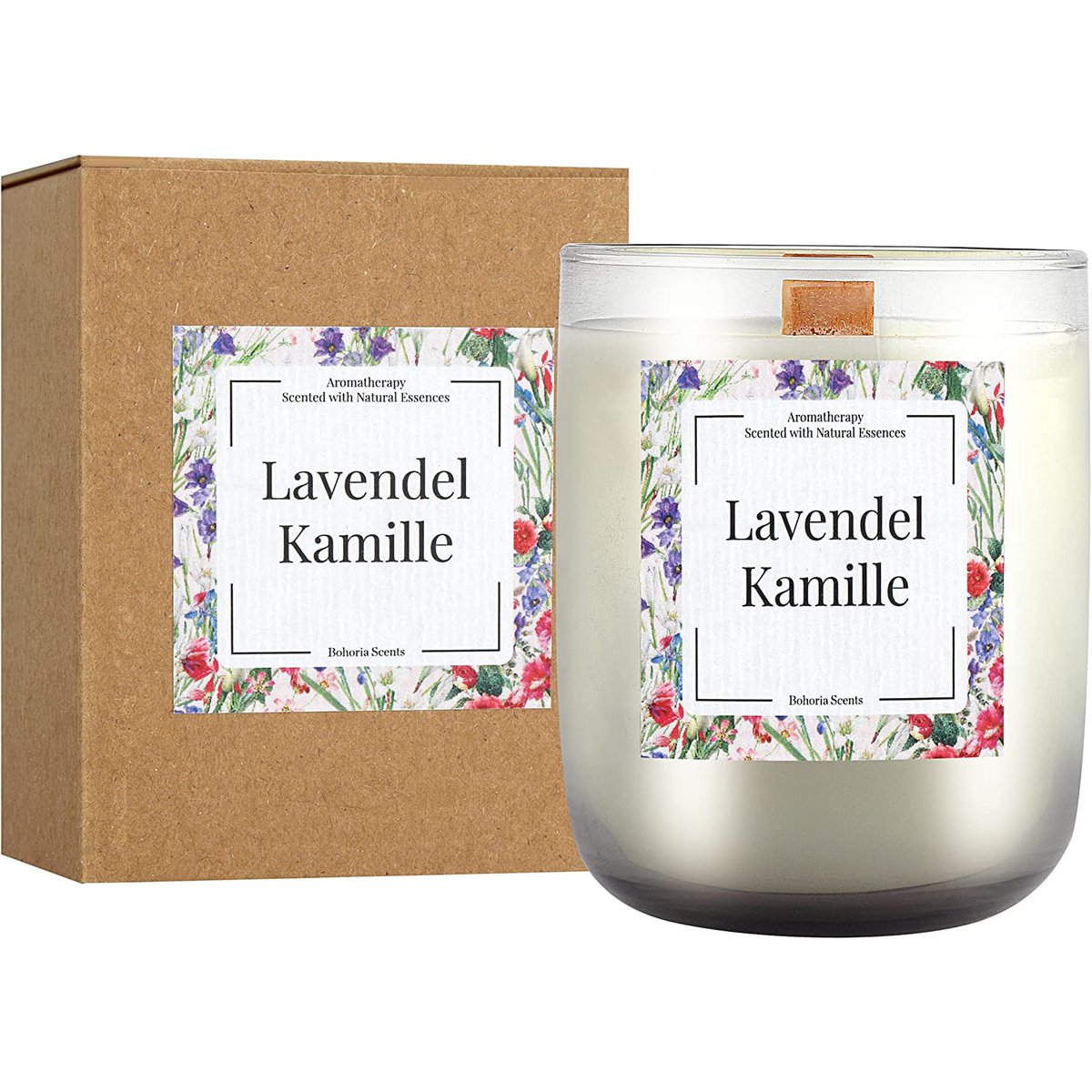 Aromatherapy scented candle 200g – 5 scent variations, natural wax, 40h