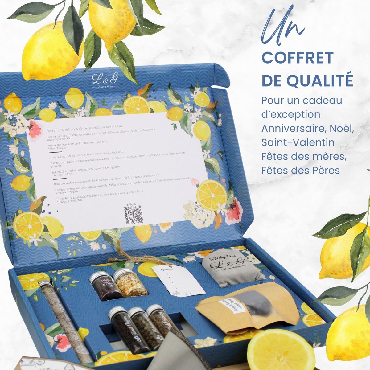 L&G® Spice Discovery Kit for Homemade Gin - Exclusive DIY Box for Men and Women | Unique Gift Idea for Christmas, Birthday, Valentine's Day | An Unforgettable Experience to Enjoy at Home