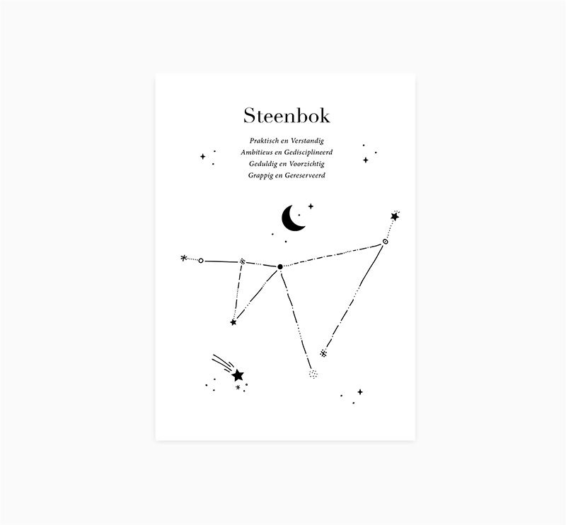 Postkarte | Sternzeichen | STEINBOCK