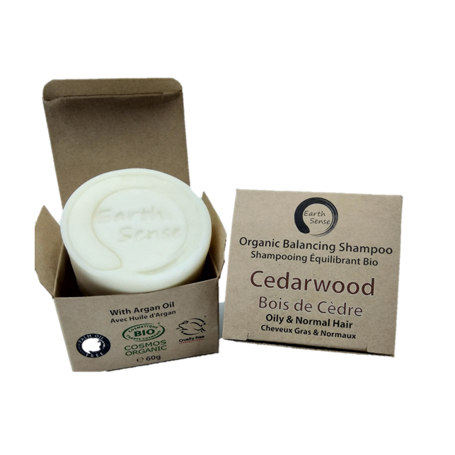 Organic Certified Balancing Solid Shampoo - Cedarwood - Oily & All Hair Types 60g