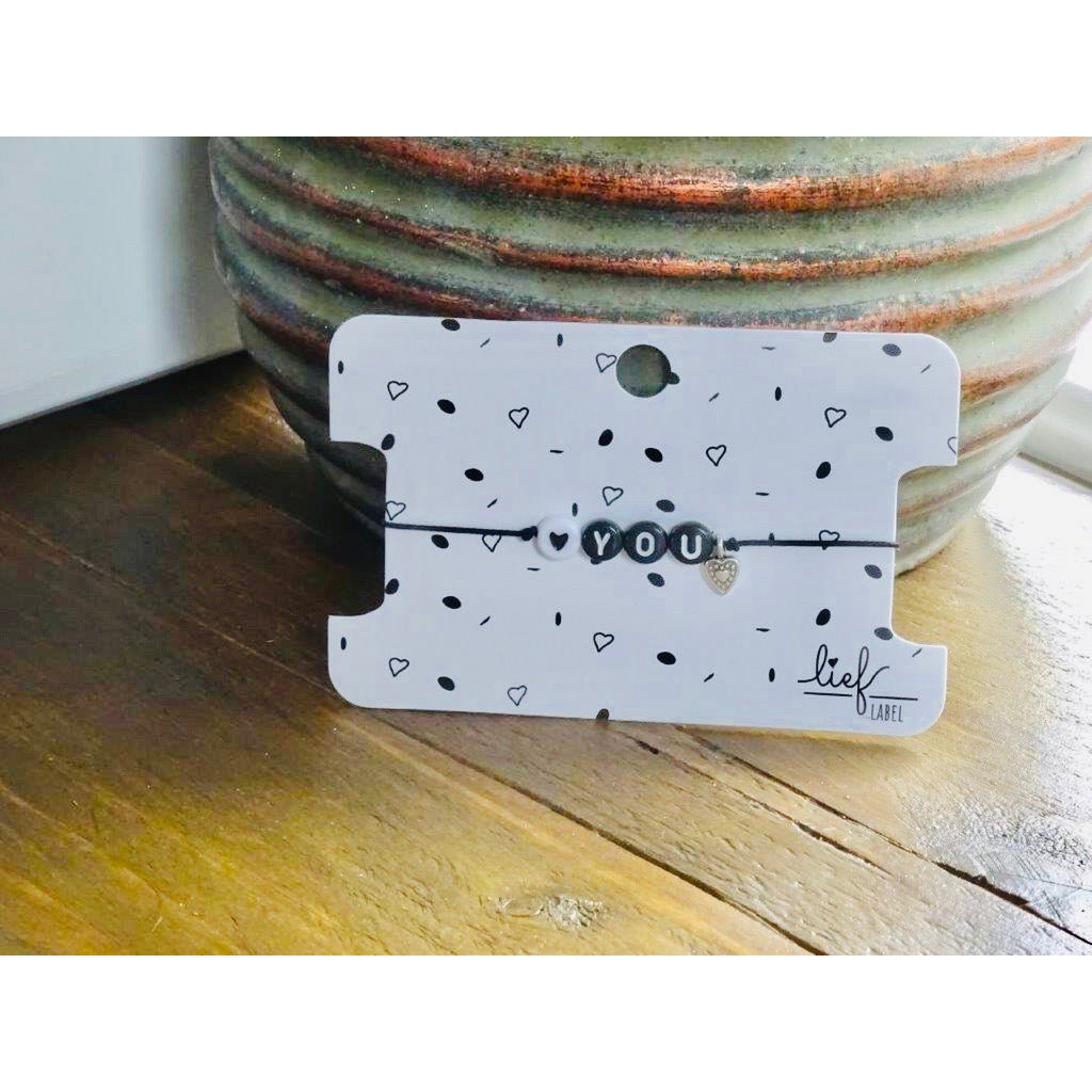 Armband Ich liebe dich Schwarz und Weiß