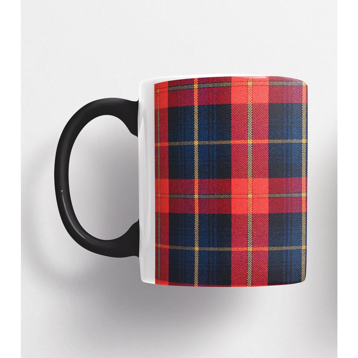 Tazza in ceramica tartan 325 ml - QUADRATI BLU SCURO/ROSSO