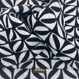Twist Hoofdband - Ruit Minimalistisch Zwart Wit, Ponte Jersey