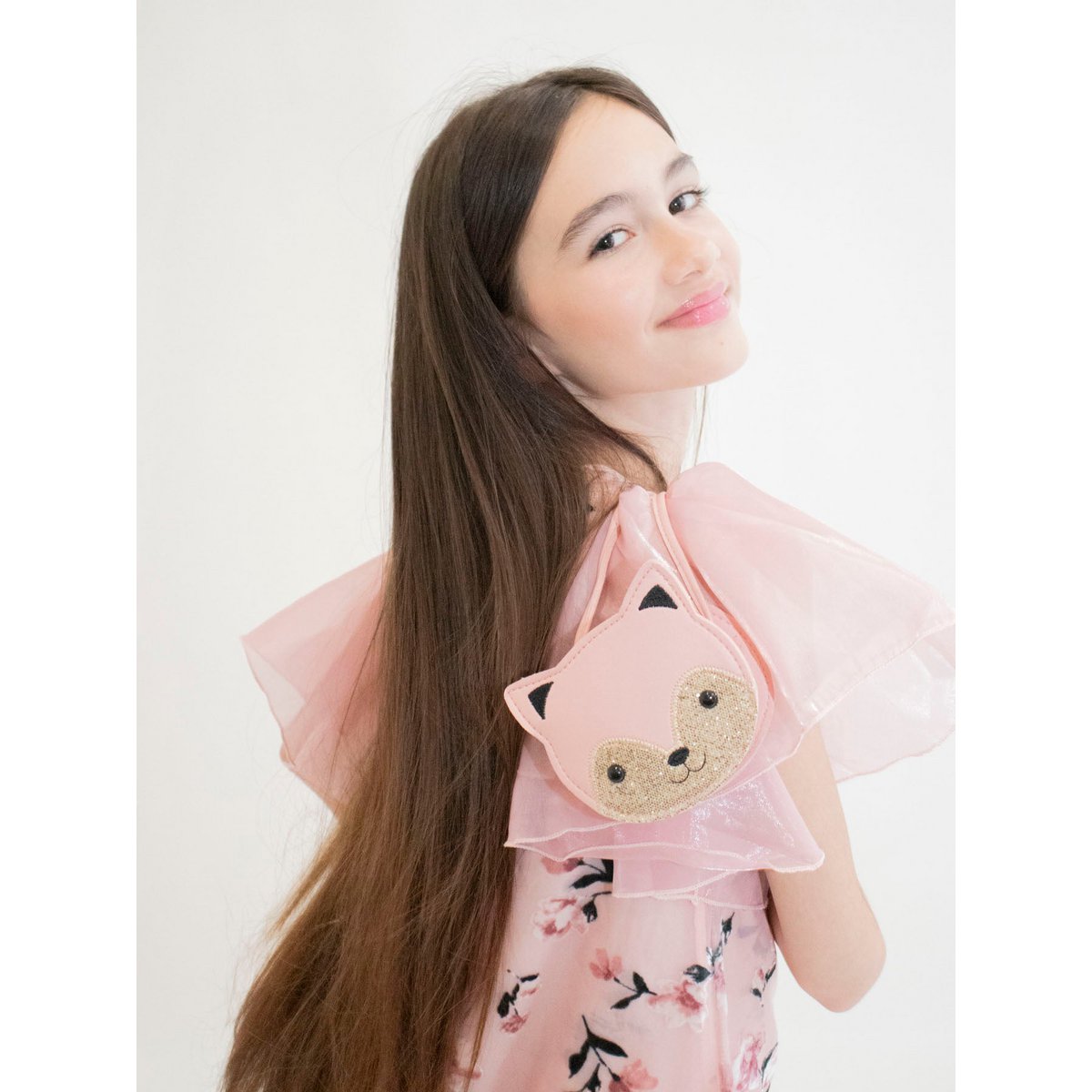 Children's shoulder bag - Gaspard the kitten Pink