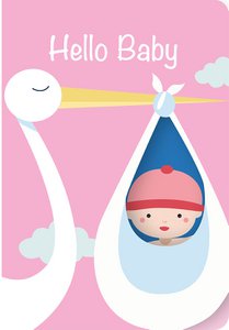 Greeting card Fun-Cut "Hello Baby - Pink"