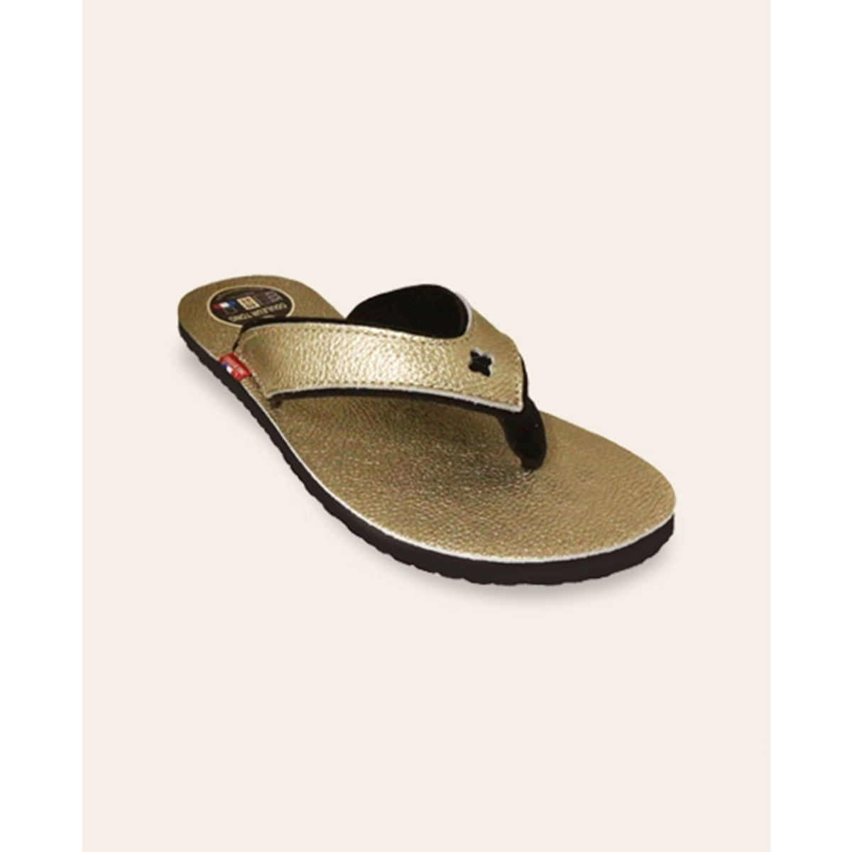 PIANA Gold Leather Flip Flop / Flip Flop