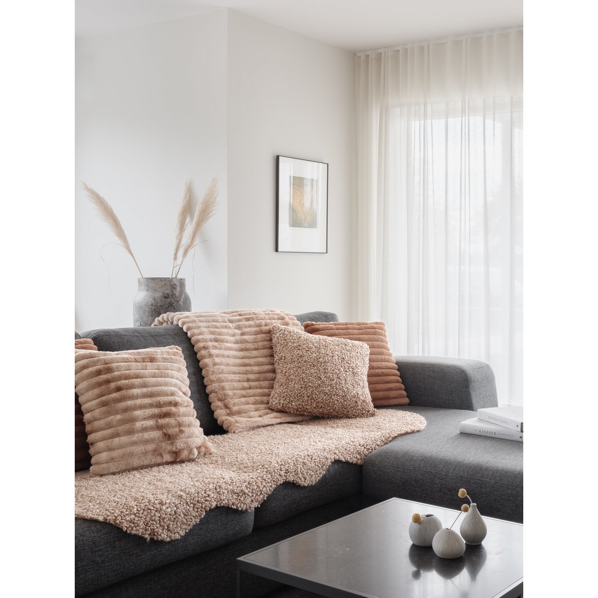 Stripy Blanket - Toffee
