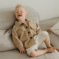Oversized Corduroy Jacket - Beige