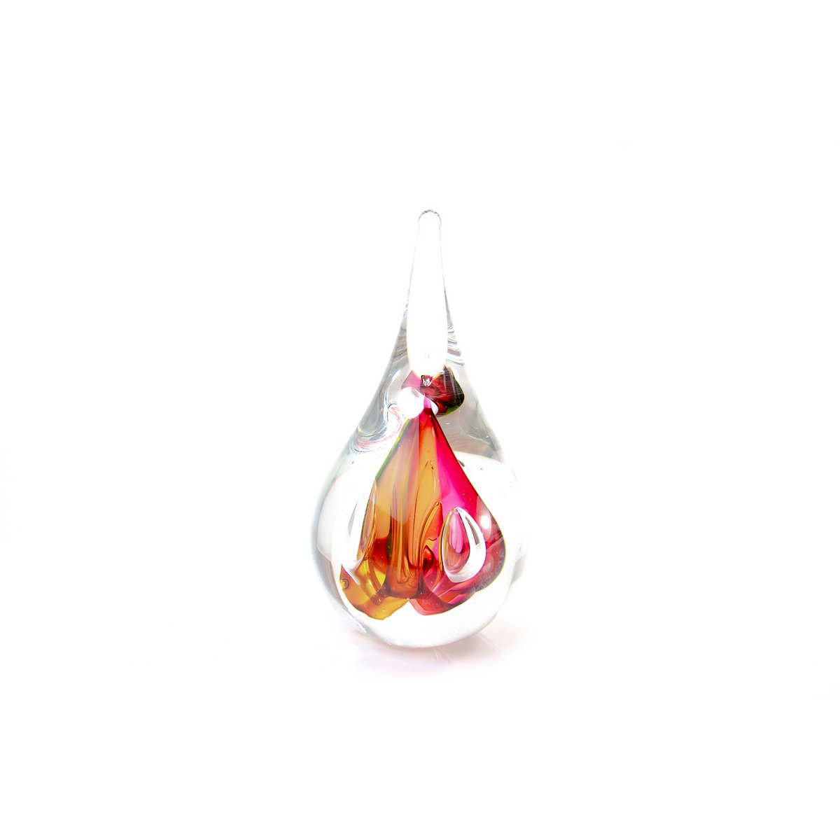Kristalltropfen - Rot/Gold - Höhe 12 cm - Handgefertigt