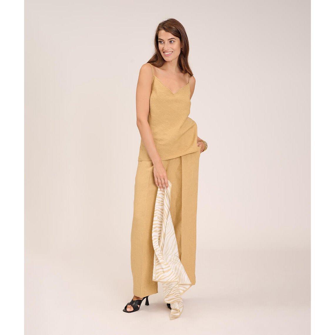 Pantaloni in lino Montana Ocra