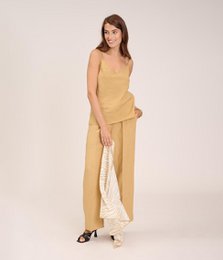 Pantaloni in lino Montana Ocra