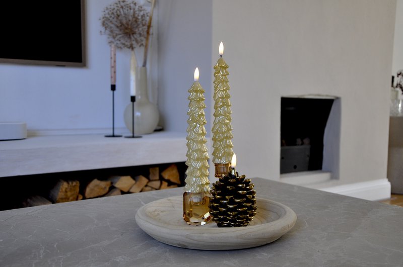 Vela LED Árbol de Navidad Gold RC - Juego de 2