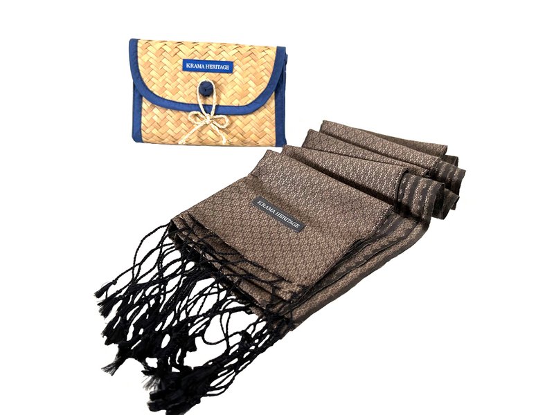 The Jasmin Luxury Topaz Silk Krama - Men