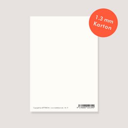 Postkarte Naturkarton - "Girlande - Hip Hip Hurra"