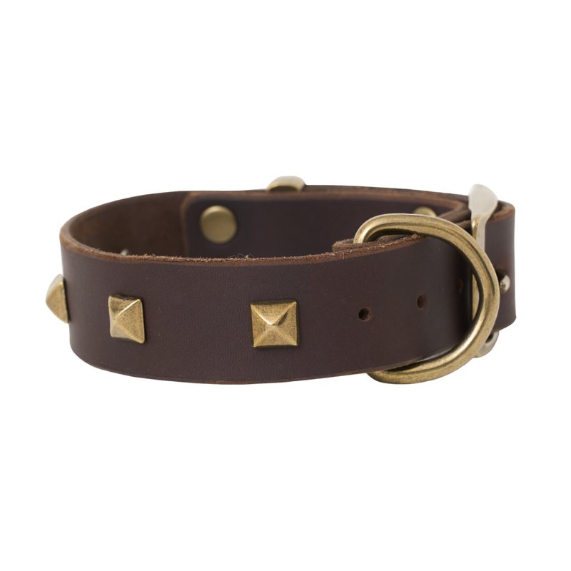 Collar per cani in pelle morbida dal marchio di cuccioli soffici, rivetti decorativi tra cui scegliere, made a mano!