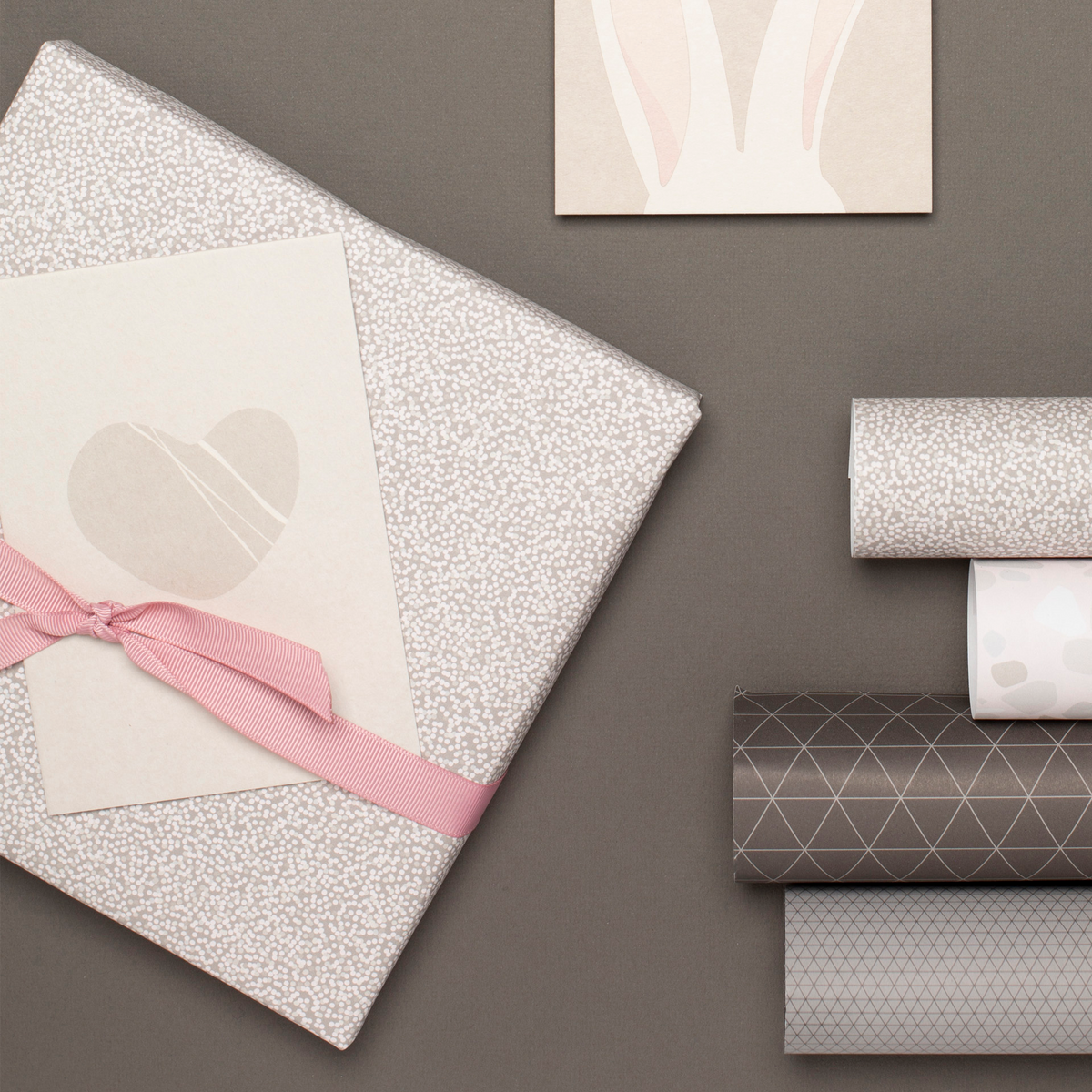 Papel de envoltura rosa con patrón de terrazo, regalos de embalaje al estilo boho, regalos de embalaje para mujeres, embalaje de regalo del día de la madre, boda de papel de envoltura