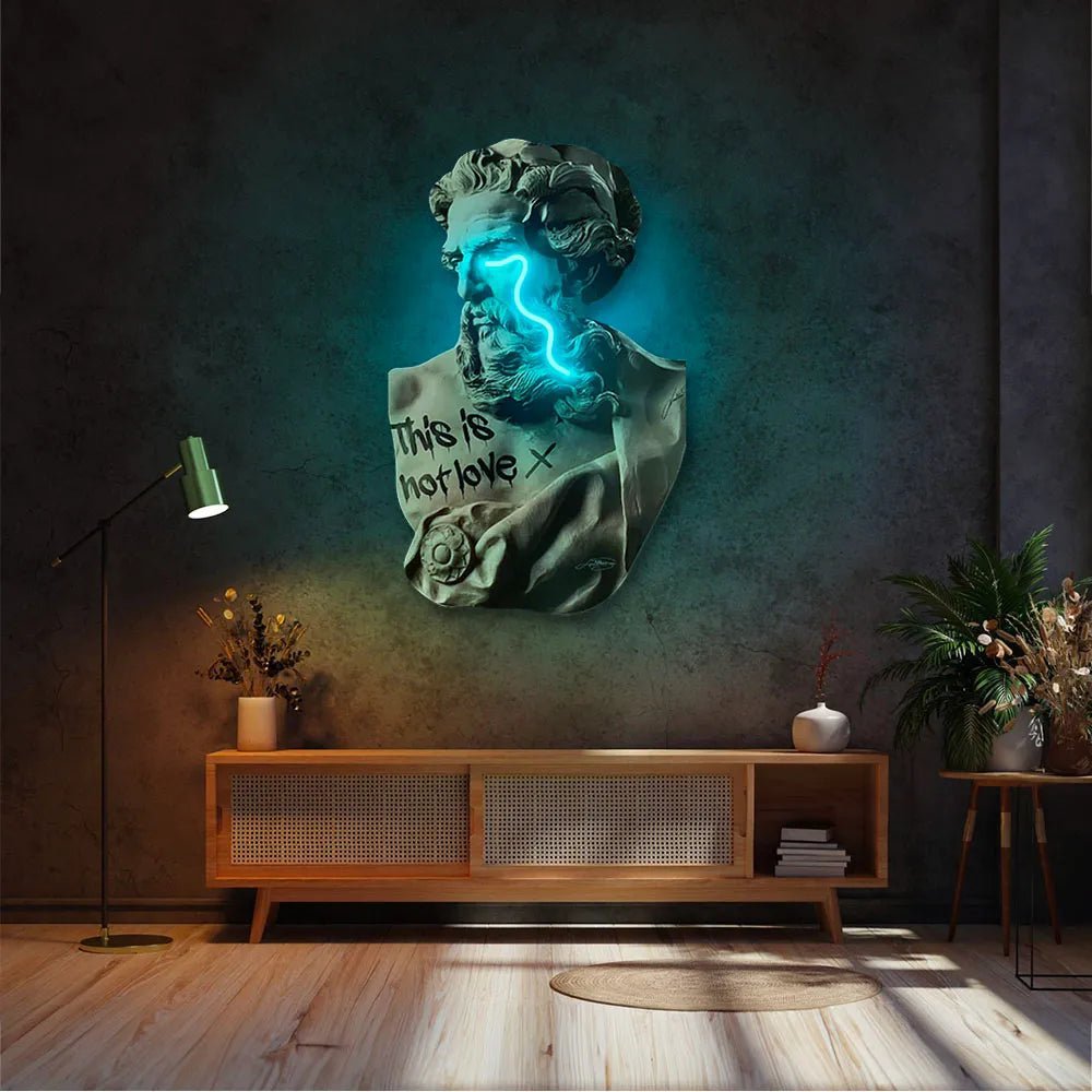 Zeus Crying V.1 | LED Wall Art